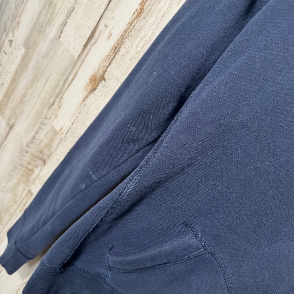 Vintage Y2K Hollister Navy Blue White Embroidered Hoodie Womens Medium - Picture 5 of 7